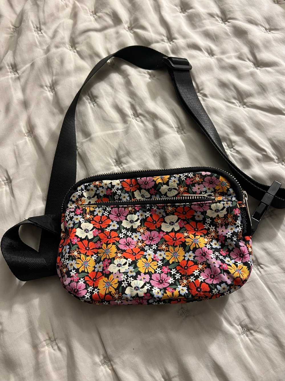 Brighton Floral Crossbody Belt Bag - Black, Red, Pink, Yellow, White